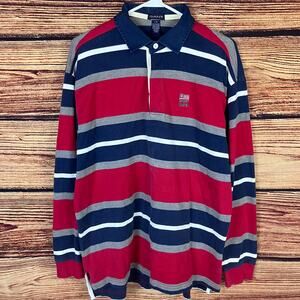 Vintage 1990s Gant USA Striped Rugby Long Sleeve Shirt